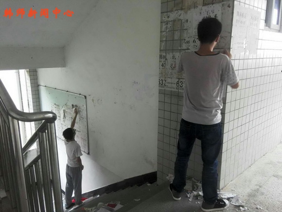 各二级学院积极开展校园卫生清洁活动